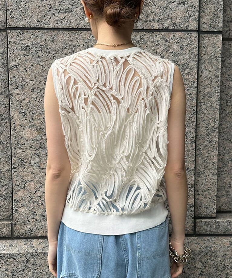 「【新色追加】刺繍レーストップス」|シャツ・ブラウス|