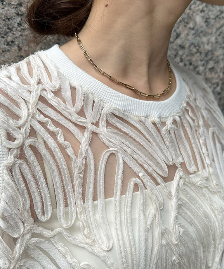  「【新色追加】刺繍レーストップス」|シャツ・ブラウス|