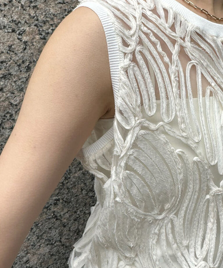  「【新色追加】刺繍レーストップス」|シャツ・ブラウス|