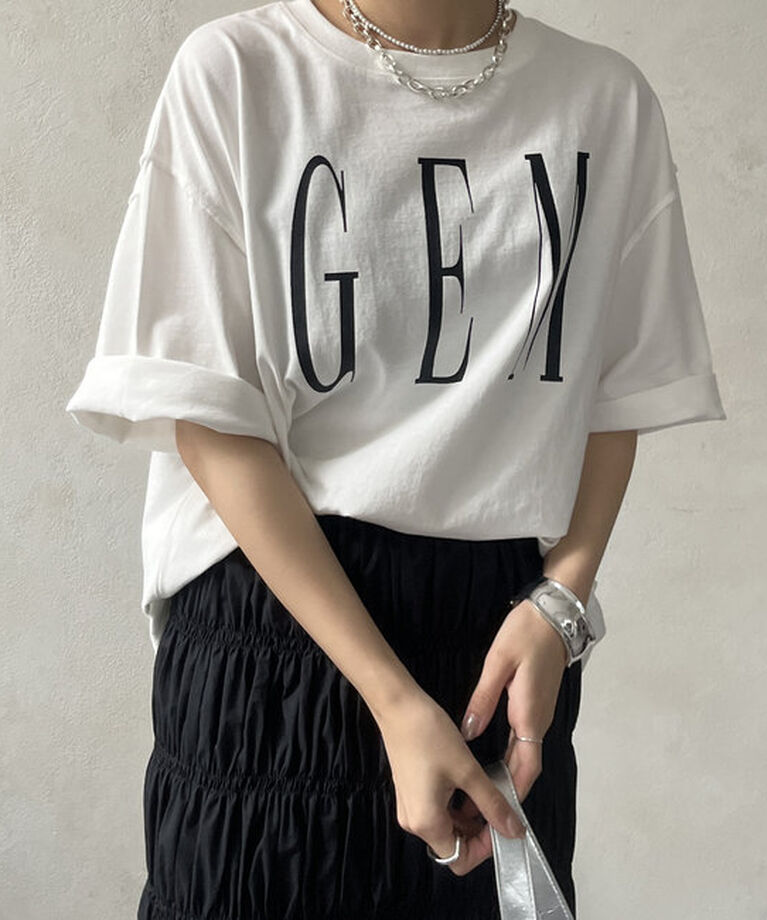  「ピグメントロゴTEE」|Tシャツ・カットソー|ホワイト