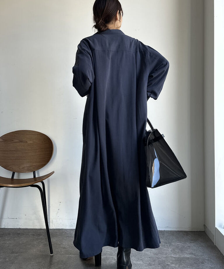  「【新色追加/全骨格対応】リヨセルロングシャツドレス」|ワンピース|