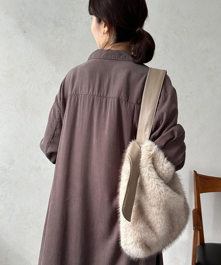 「【新色追加/全骨格対応】リヨセルロングシャツドレス」|ワンピース|