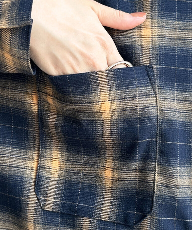  「チェックドロストシャツ」|シャツ・ブラウス|
