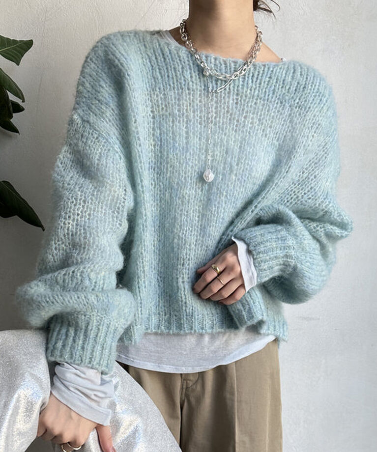  「【新色追加】モヘヤメッシュプルオーバー」|ニット・セーター|