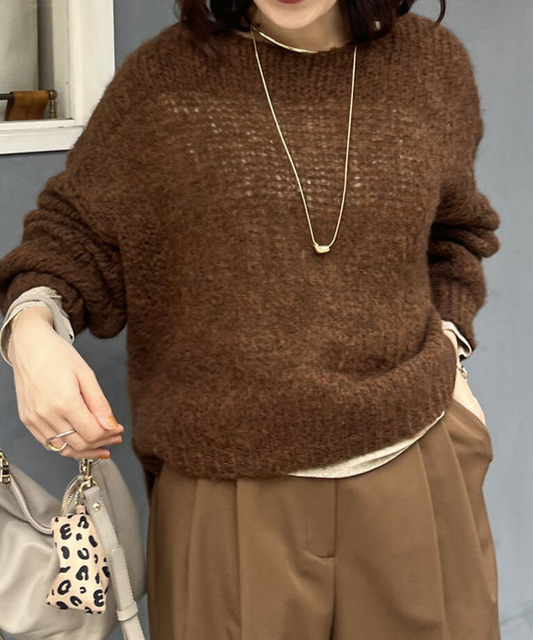  「【新色追加】モヘヤメッシュプルオーバー」|ニット・セーター|