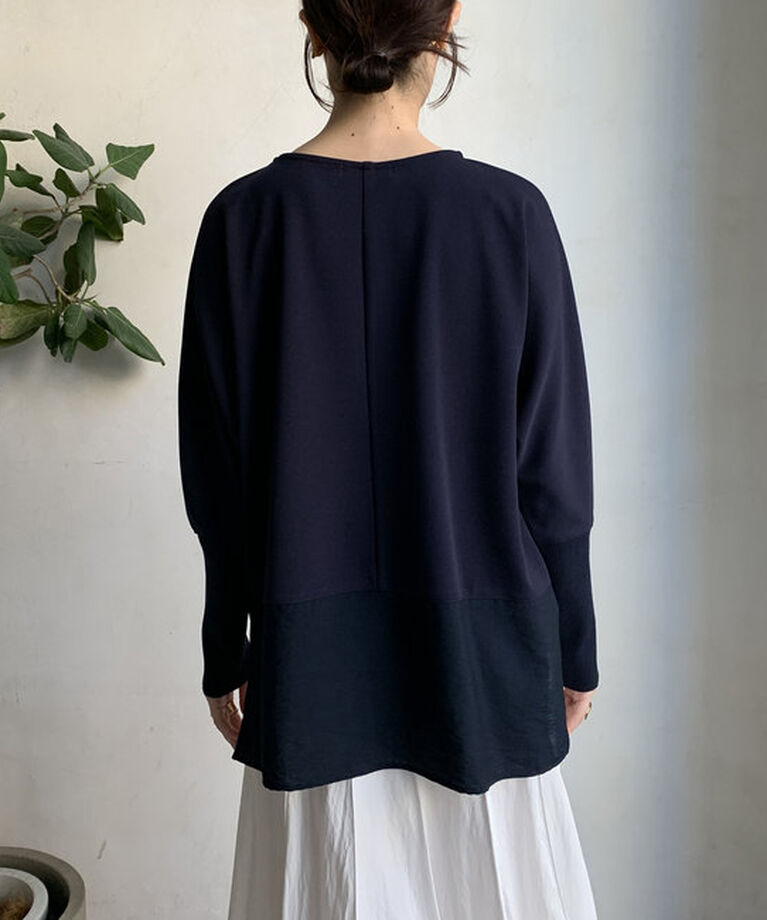  「【新色追加】ドルマンジョーゼットドッキングプルオーバー」|Tシャツ・カットソー|