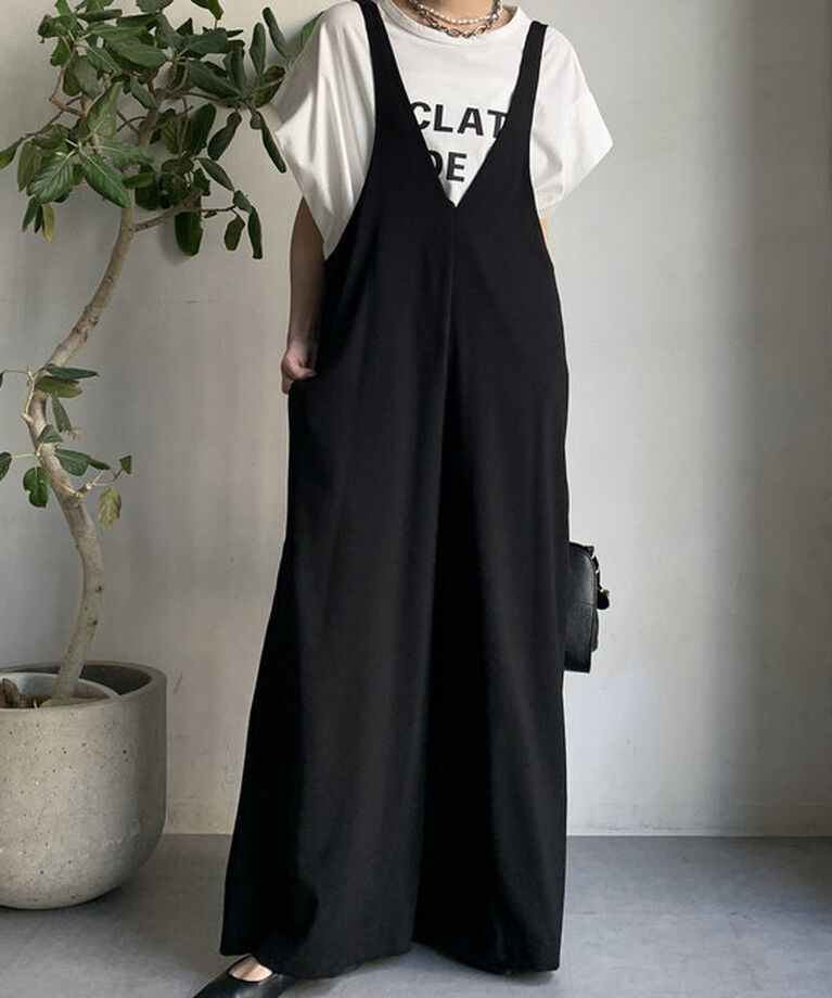 「【WEB限定】ショルダーテープサロペット」|ワンピース|
