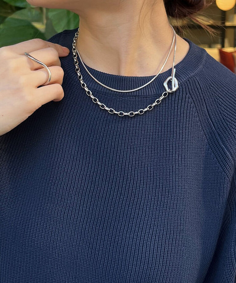  「ミックスチェーンネックレス」|ネックレス|シルバー