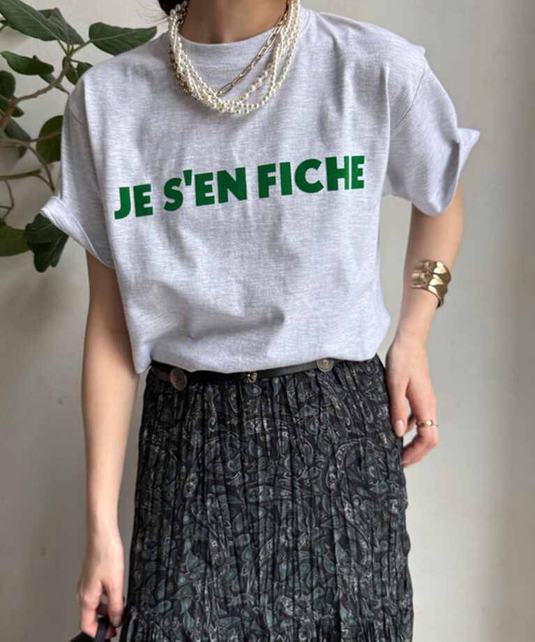  「【新色追加】JES'EN FICHEフロッキーロゴTEE」|Tシャツ・カットソー|ライトグレー
