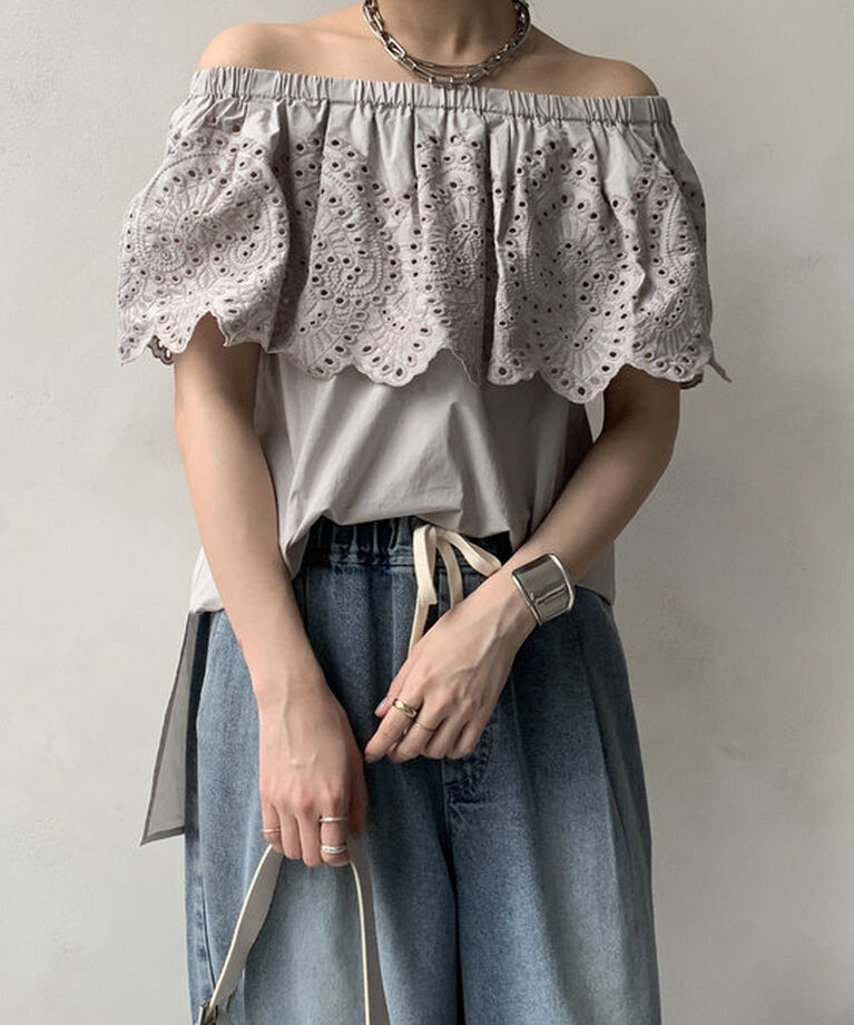  「【WEB限定】マルチWAYレースブラウス」|シャツ・ブラウス|