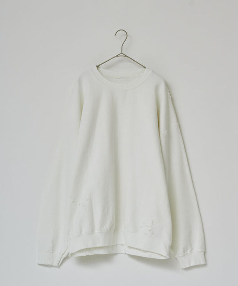  「【WHIMSIC】ハンドプロセスドダメージスウェットシャツ」|Tシャツ・カットソー|