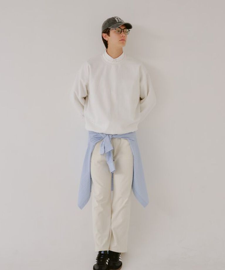  「【WHIMSIC】ハンドプロセスドダメージスウェットシャツ」|Tシャツ・カットソー|