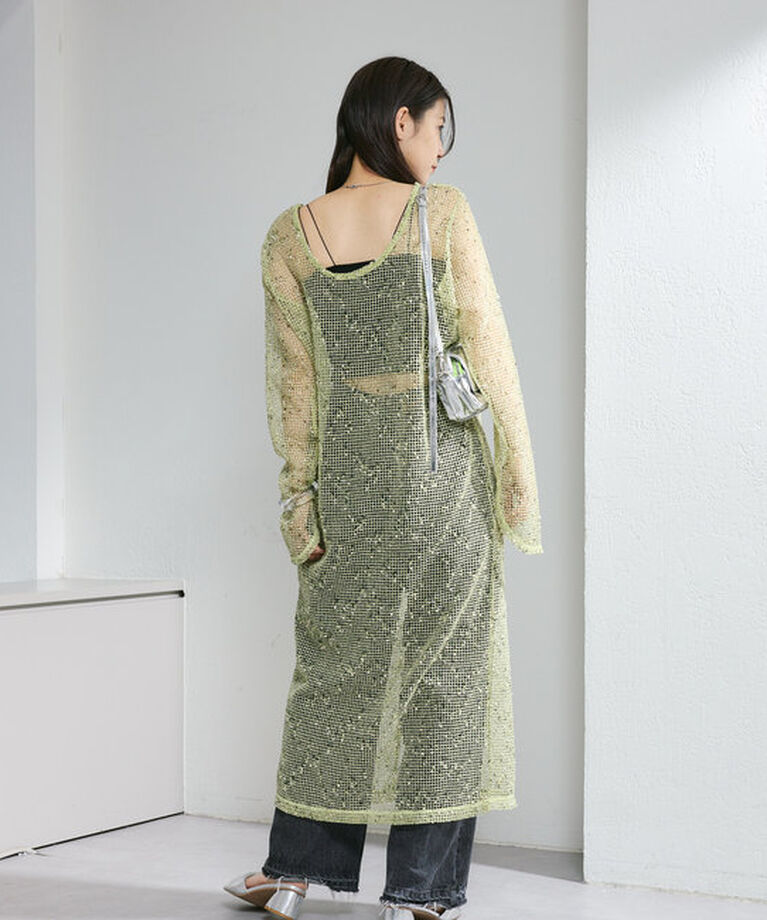  「【4色展開】メッシュシアーワンピース」|ワンピース|