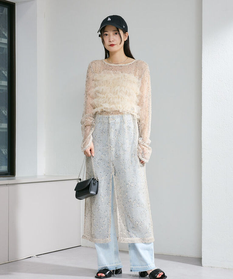  「【4色展開】メッシュシアーワンピース」|ワンピース|