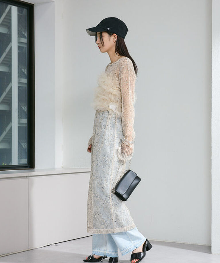  「【4色展開】メッシュシアーワンピース」|ワンピース|