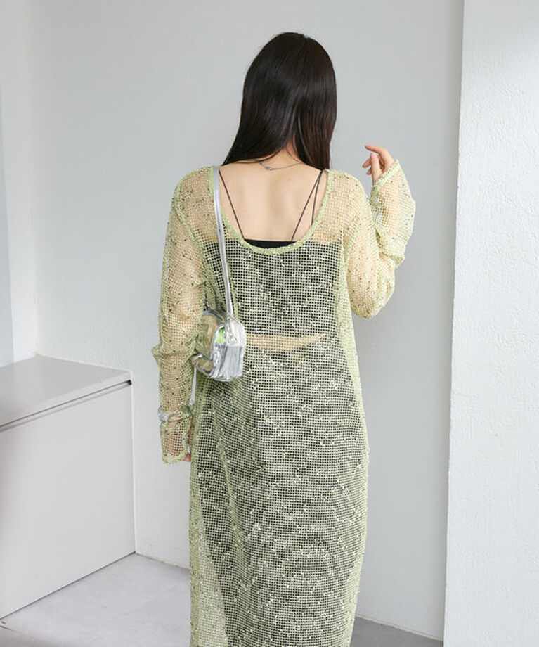  「【4色展開】メッシュシアーワンピース」|ワンピース|