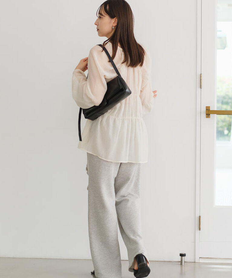  「【S.Lサイズ展開/前後2WAY】シャーリングシアーブラウス」|シャツ・ブラウス|