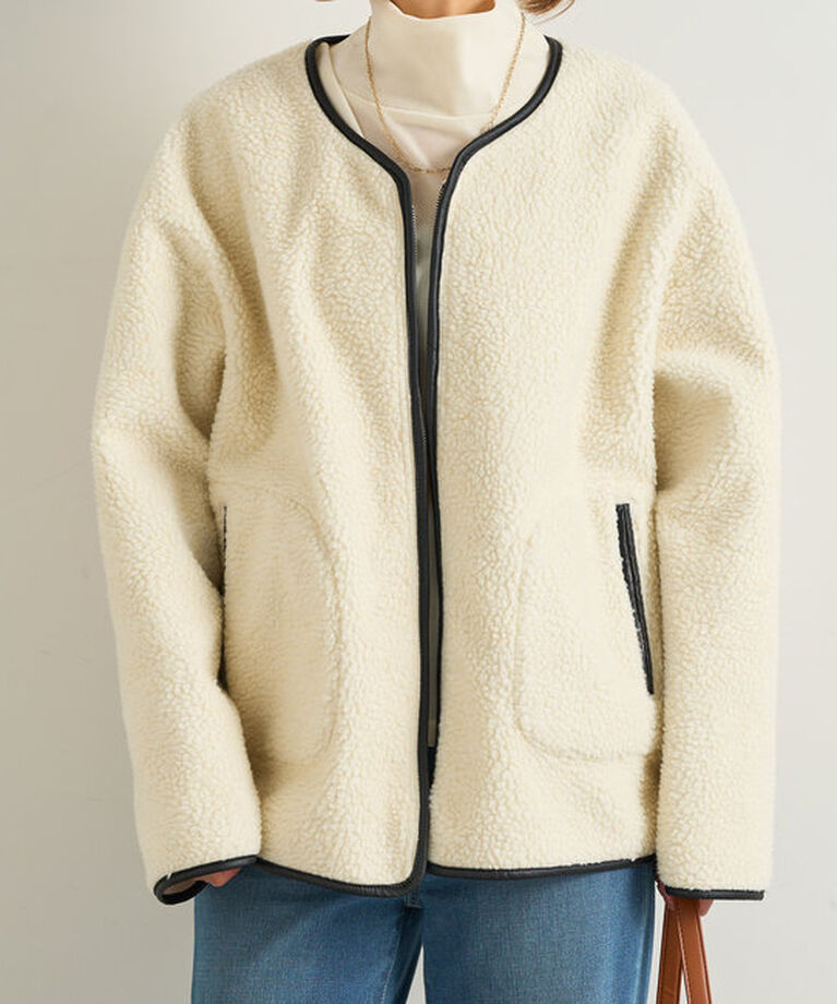  「リバーシブルパイピングボアコート」|その他|