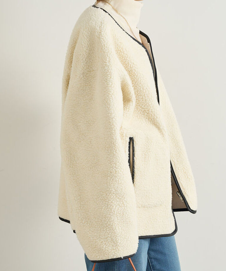  「リバーシブルパイピングボアコート」|その他|