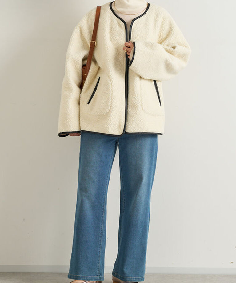  「リバーシブルパイピングボアコート」|その他|
