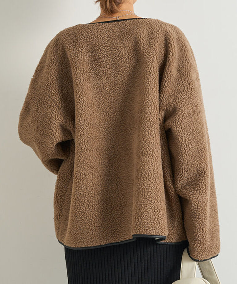  「リバーシブルパイピングボアコート」|その他|