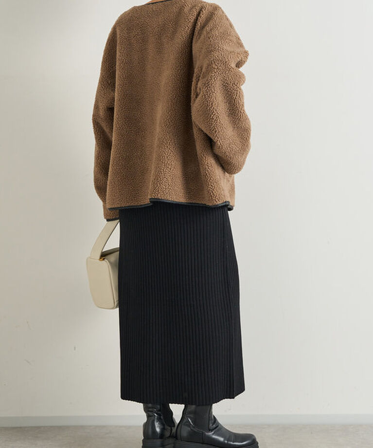  「リバーシブルパイピングボアコート」|その他|