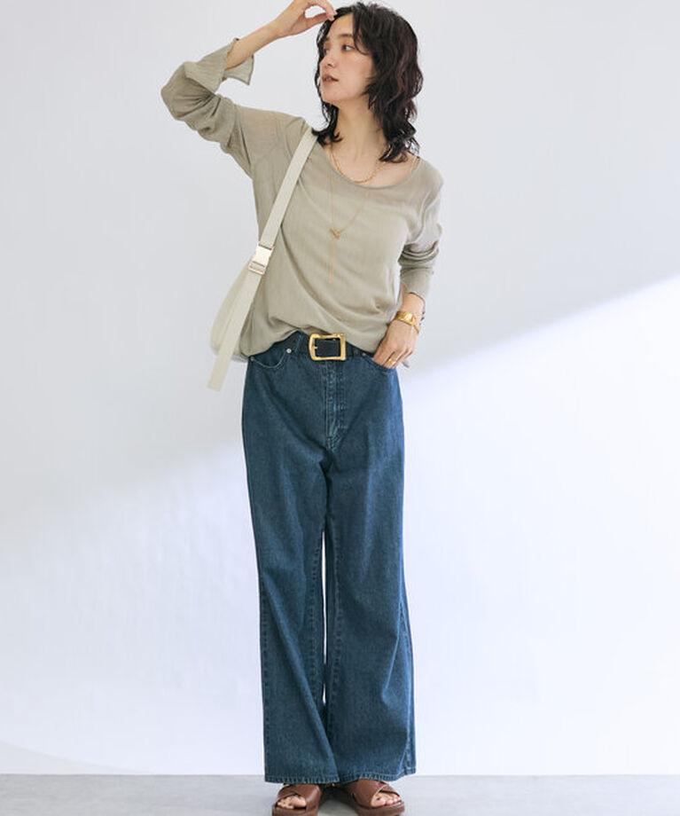  「【MONN.:.(モン)】Light DENIM PANTS」|デニム|