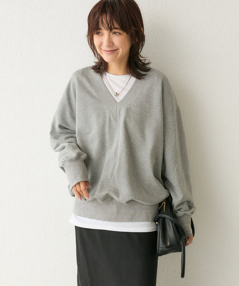  「【大人に着れる】Vネックスウェット」|Tシャツ・カットソー|