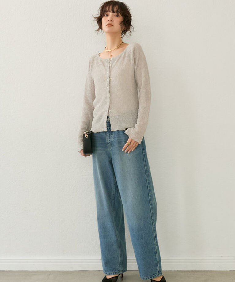  「【MONN.:.(モン)】SEMI LOOSE DENIM」|デニム|
