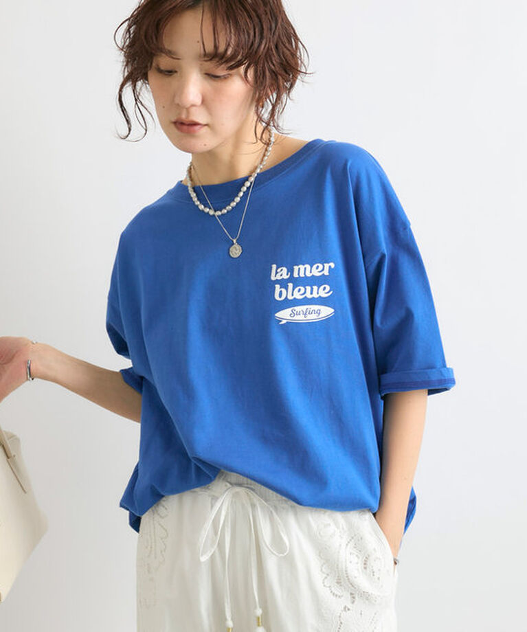  「【大人カジュアルに】SURF LOGO Tシャツ」|Tシャツ・カットソー|ブルー