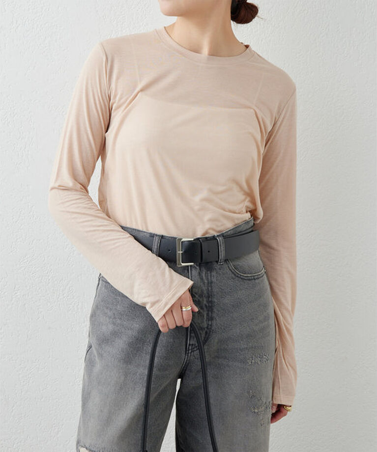  「【BASERANGE】シアーロングスリーブTee」|Tシャツ・カットソー|