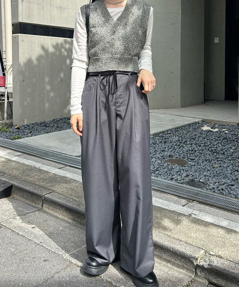  「【EC限定カラーあり/BRN・BLK2】スパンコールニットベスト」|ニット・セーター|
