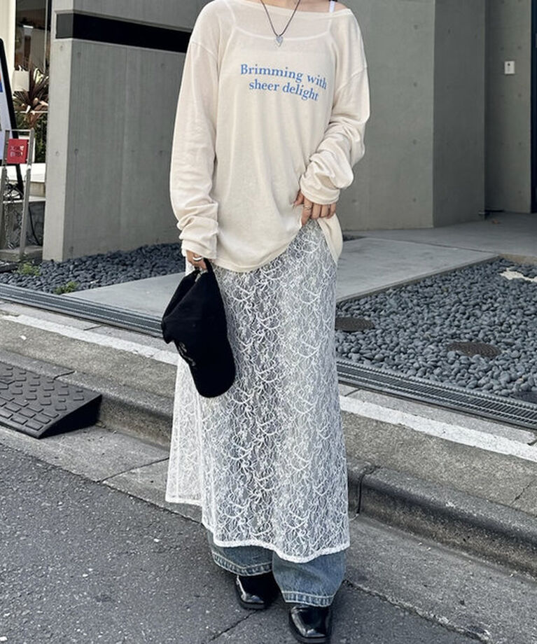  「【レイヤードスタイルにも◎】シアーキャミワンピース」|ワンピース|オフホワイト