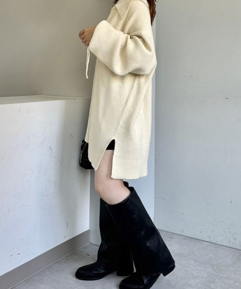  「【サイズ展開あり】襟付きBIGニット」|ニット・セーター|