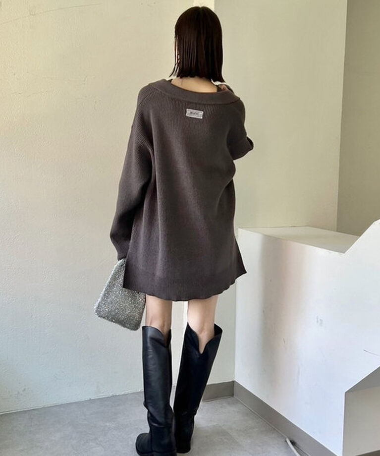  「【サイズ展開あり】襟付きBIGニット」|ニット・セーター|