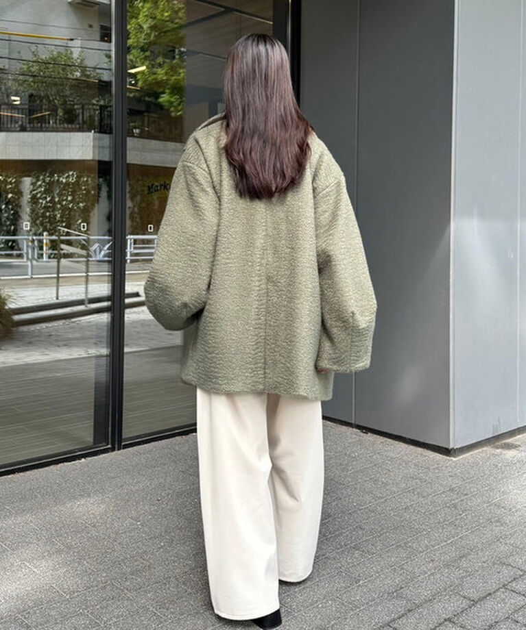  「【EC限定カラー/グリーン】シャギーミドルコート」|その他|
