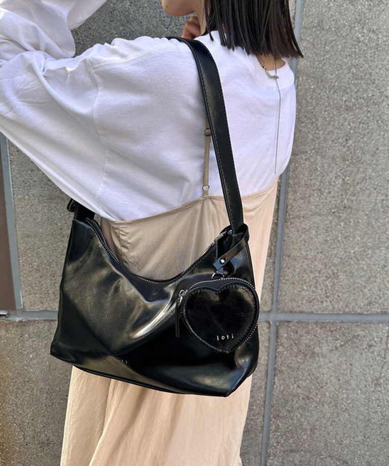  「loti ハートポーチ付きホーボーBAG」|トートバッグ|