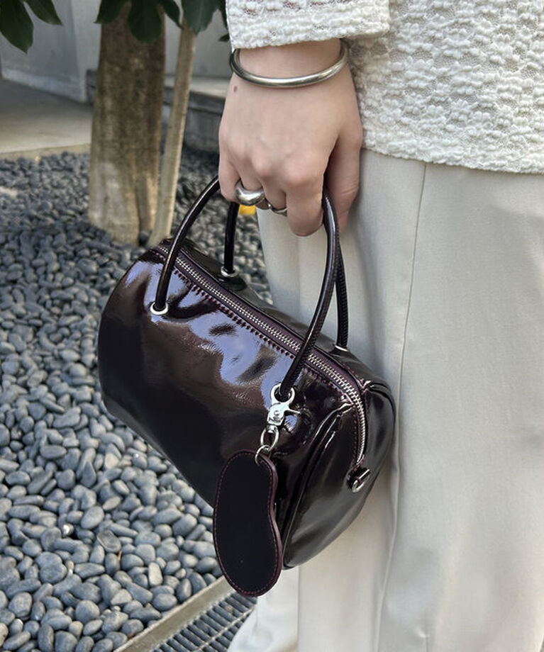  「loti エナメルボストンBAG」|トートバッグ|