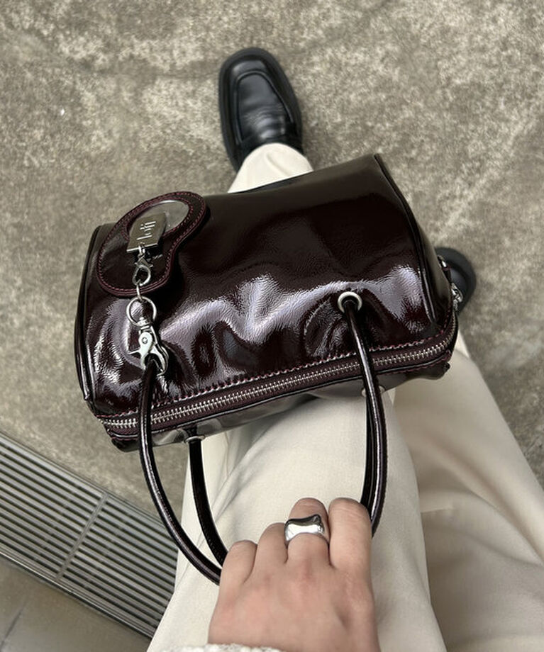  「loti エナメルボストンBAG」|トートバッグ|