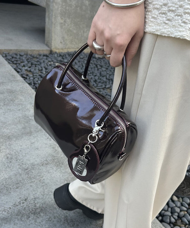  「loti エナメルボストンBAG」|トートバッグ|