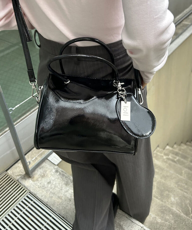  「loti エナメルボストンBAG」|トートバッグ|