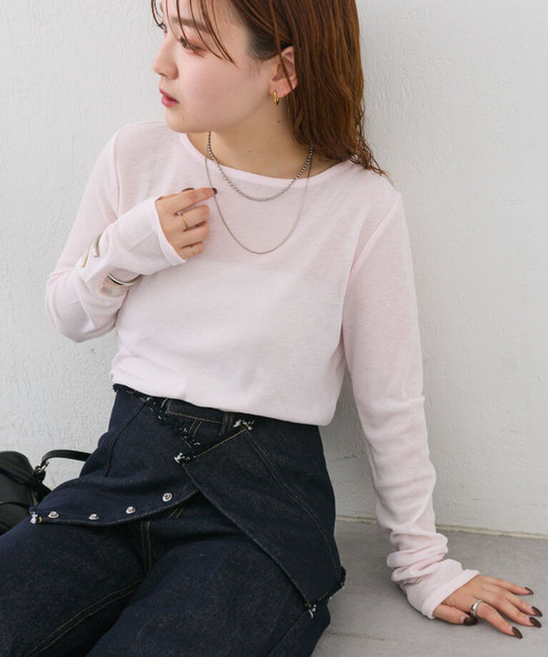  「newシアーロングTシャツ」|Tシャツ・カットソー|