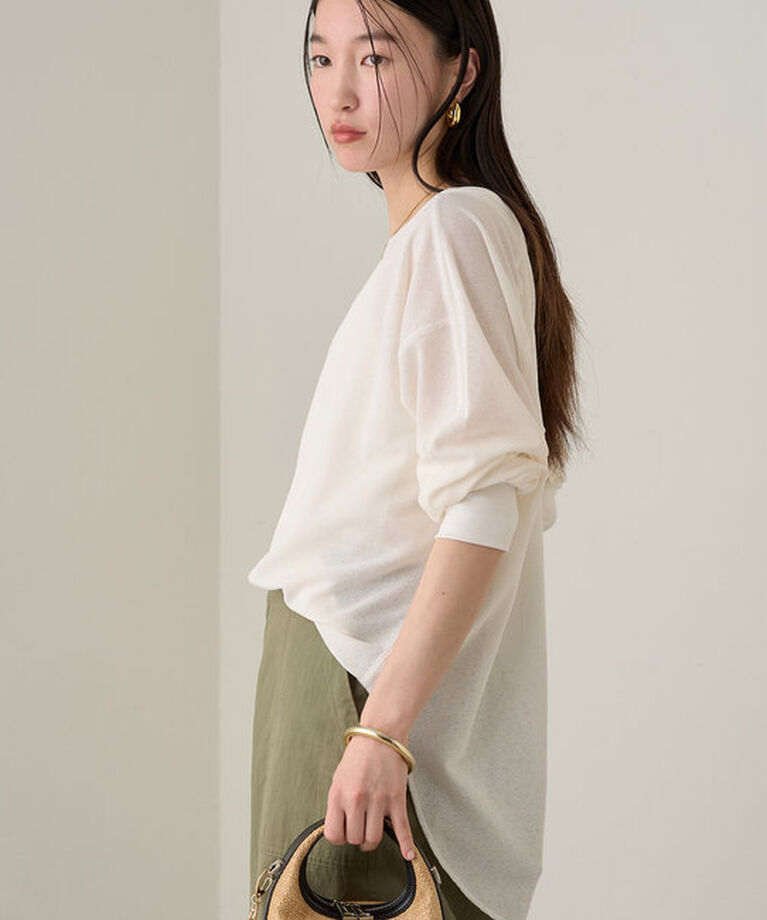  「シアーワッフルカットソー」|Tシャツ・カットソー|