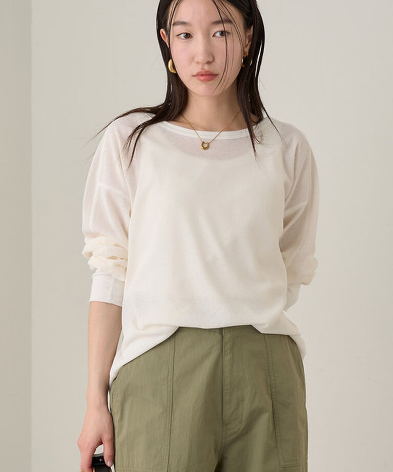 「シアーワッフルカットソー」|Tシャツ・カットソー|