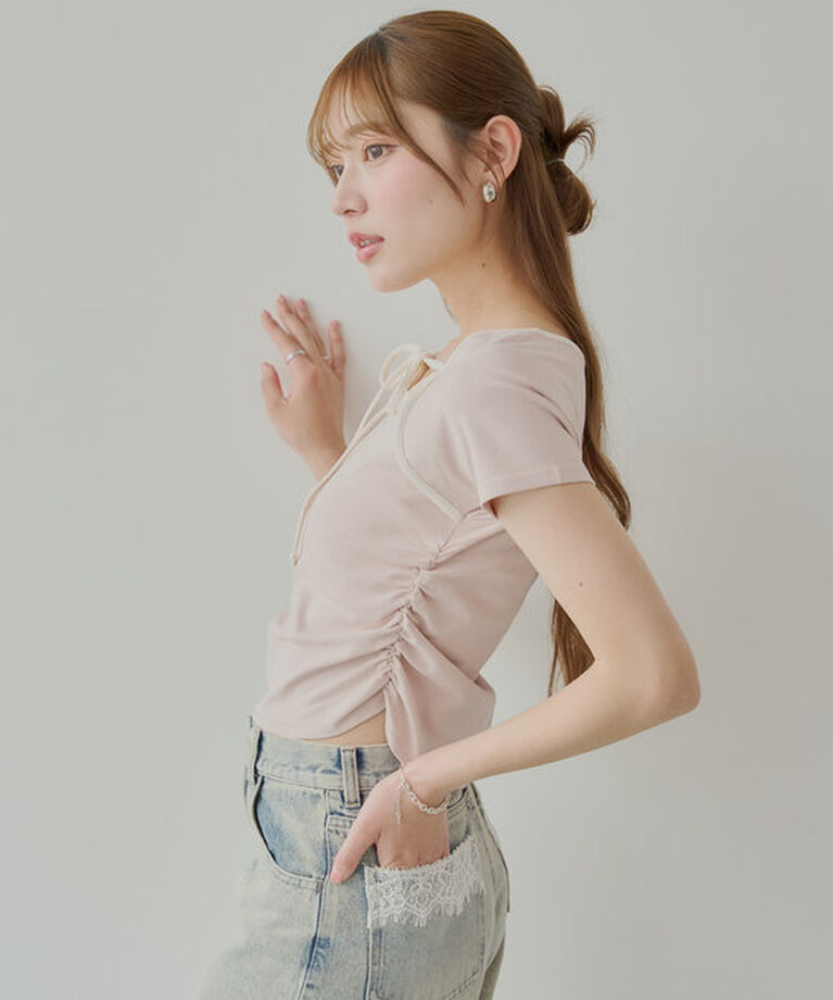  「【新色追加】レイヤードデザインフレンチT」|Tシャツ・カットソー|