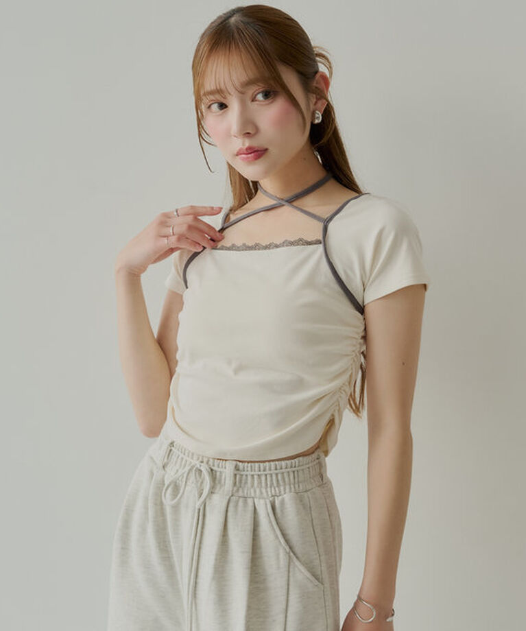  「【新色追加】レイヤードデザインフレンチT」|Tシャツ・カットソー|