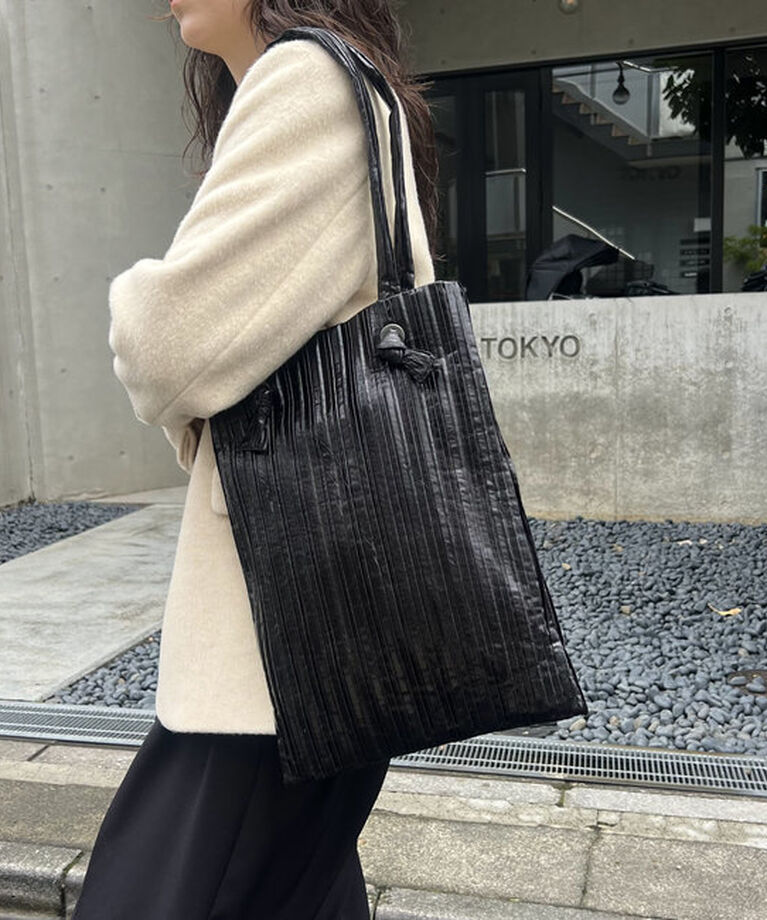  「メタリックプリーツトートバッグ」|トートバッグ|