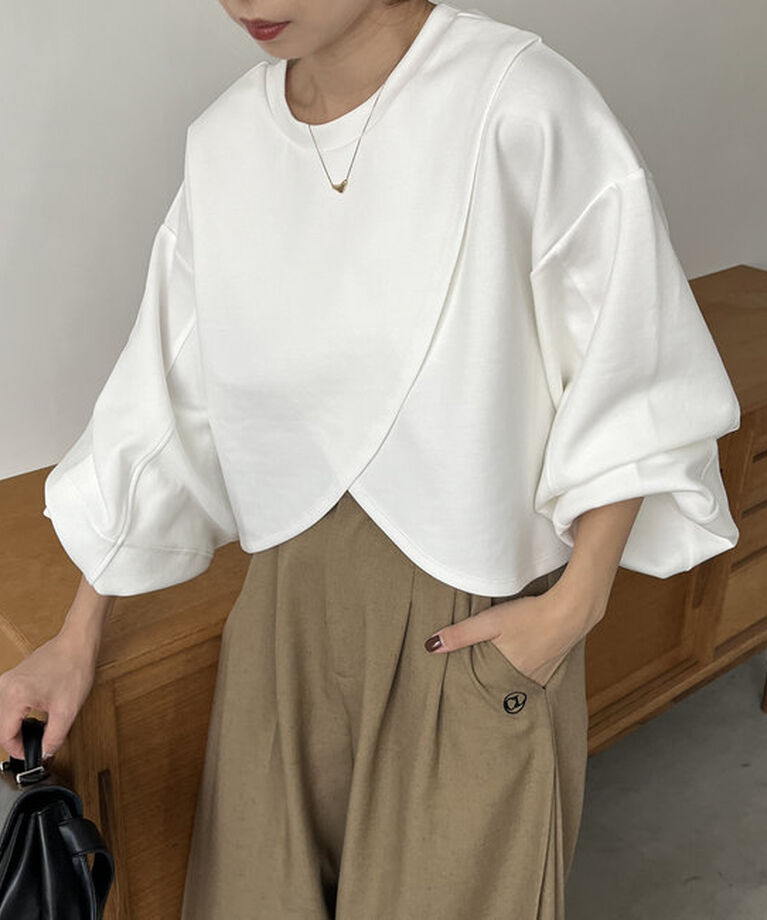  「ボンディングカシュクールプルオーバー」|Tシャツ・カットソー|