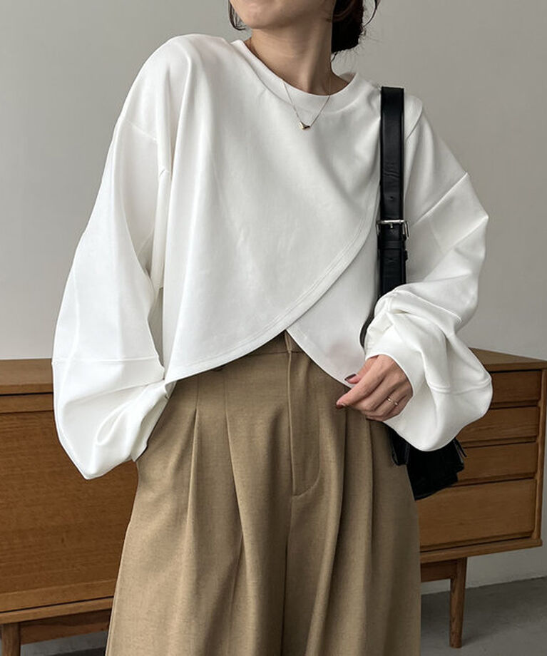  「ボンディングカシュクールプルオーバー」|Tシャツ・カットソー|
