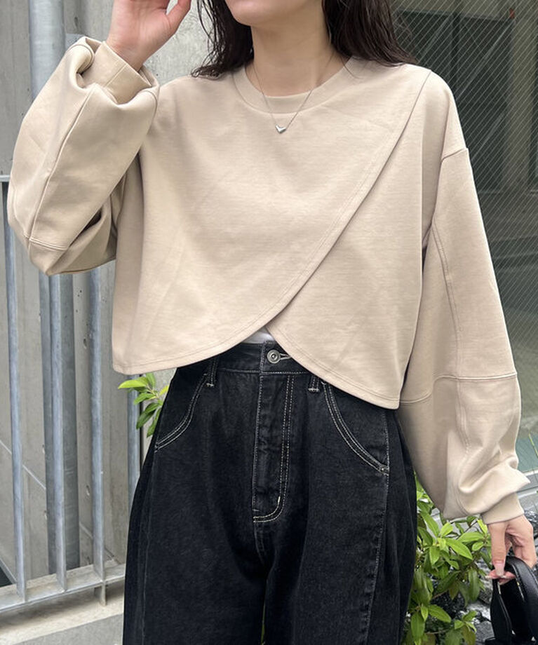  「ボンディングカシュクールプルオーバー」|Tシャツ・カットソー|